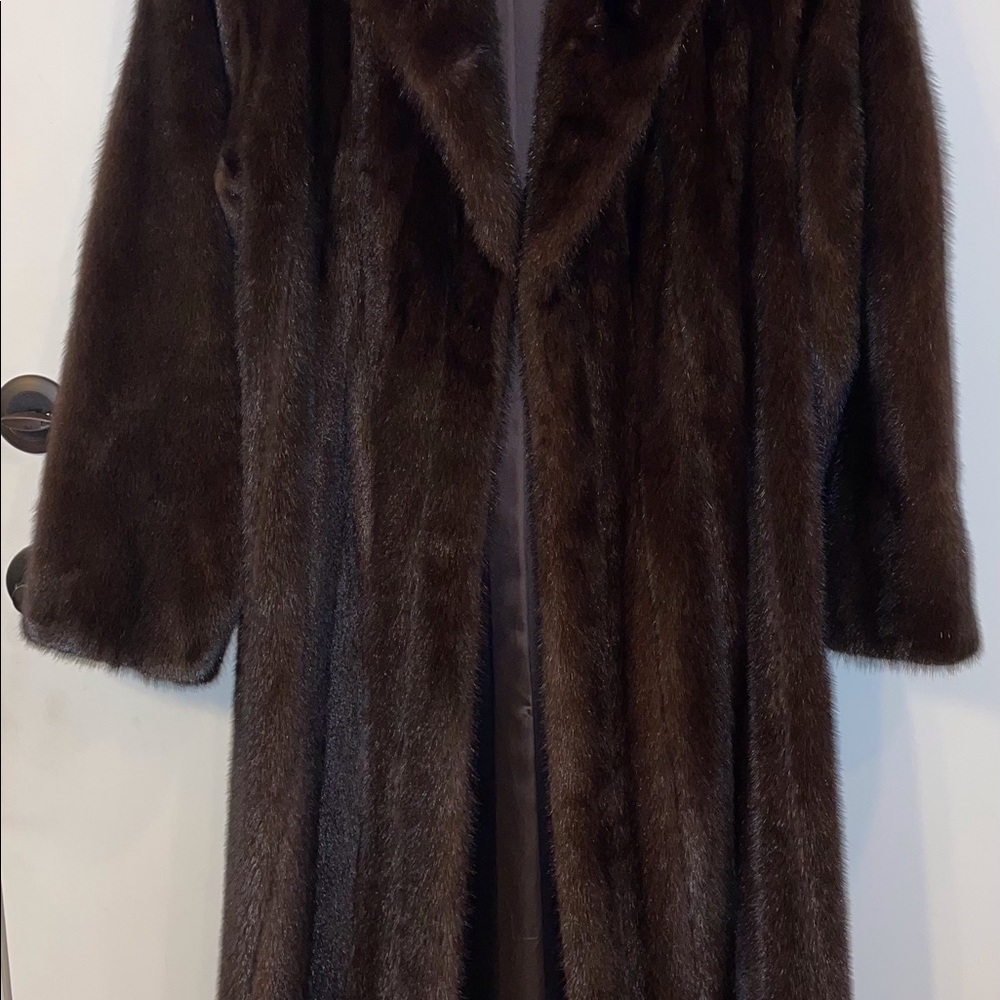 Classic Full Length Mahogany Mink Fur Coat